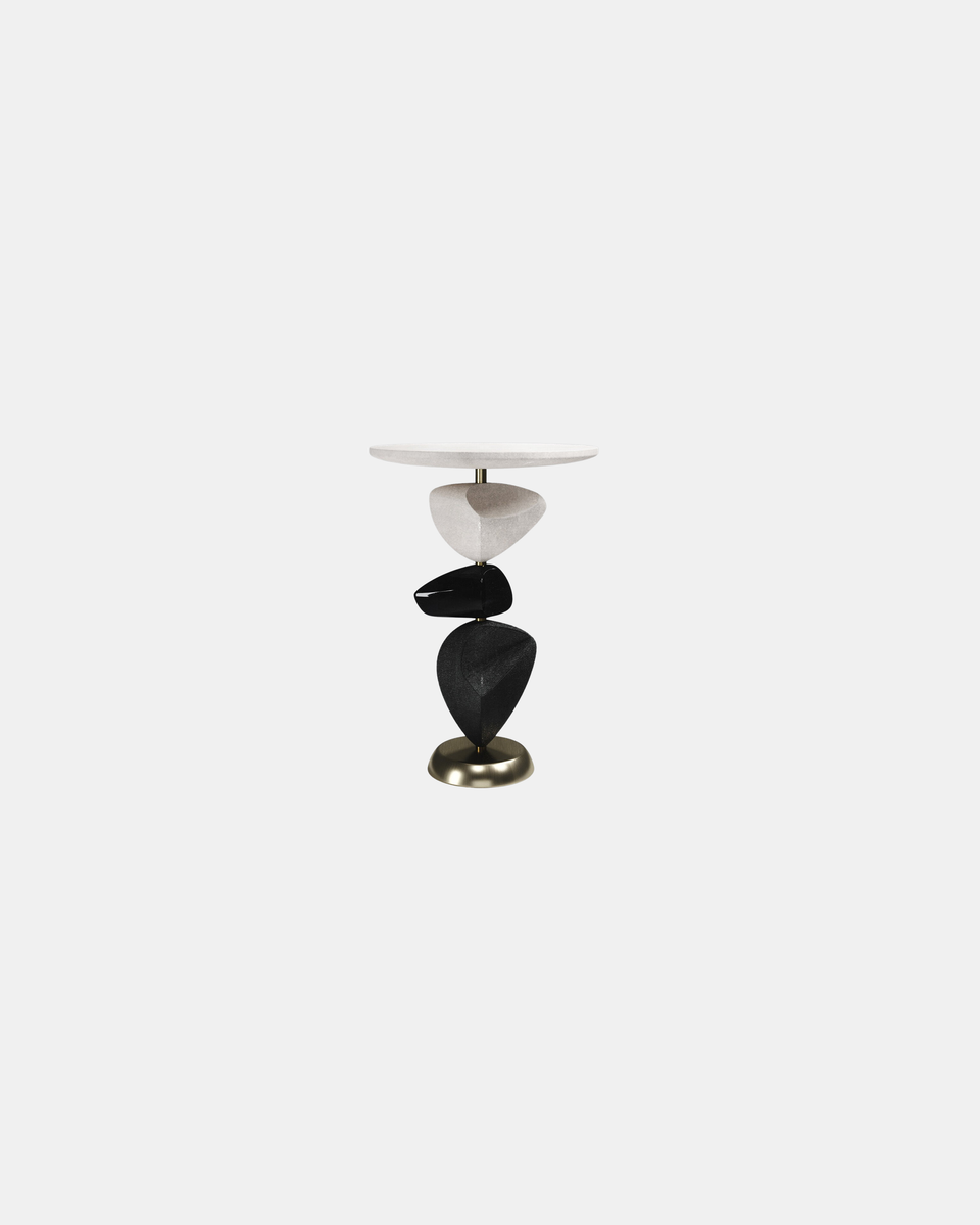 COSMO BLACK PEN SHELL MOON SIDE TABLE