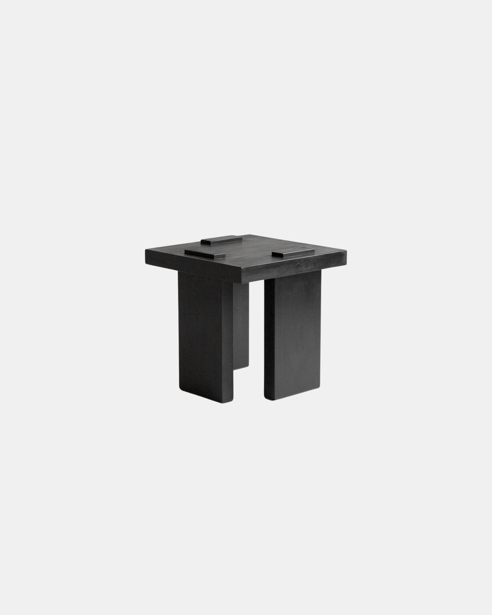 ITOORABA BLACK PINE SIDE TABLE/STOOL