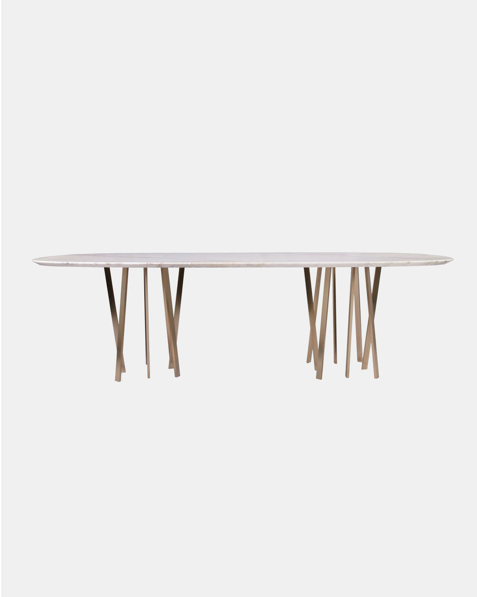 FOR HALL OVAL GLASS DINING TABLE
