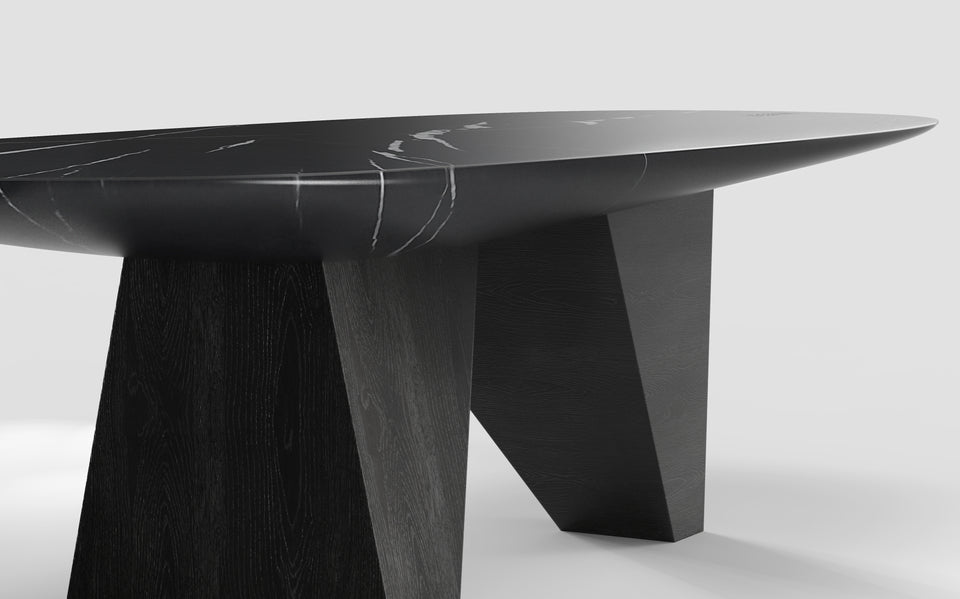 ORIGINS DARK BLACK DINING TABLE