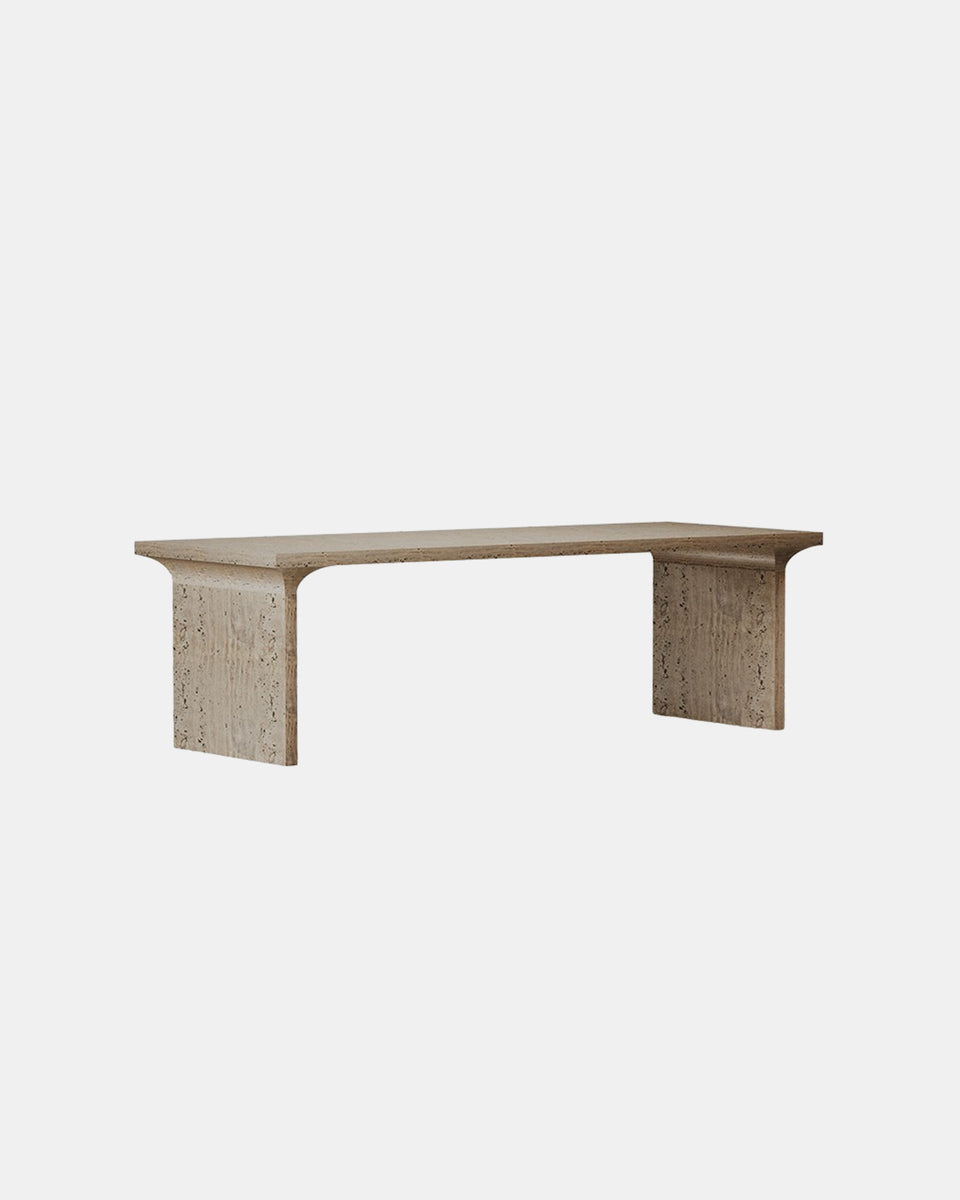 ARCUS TRAVERTINE DINING TABLE