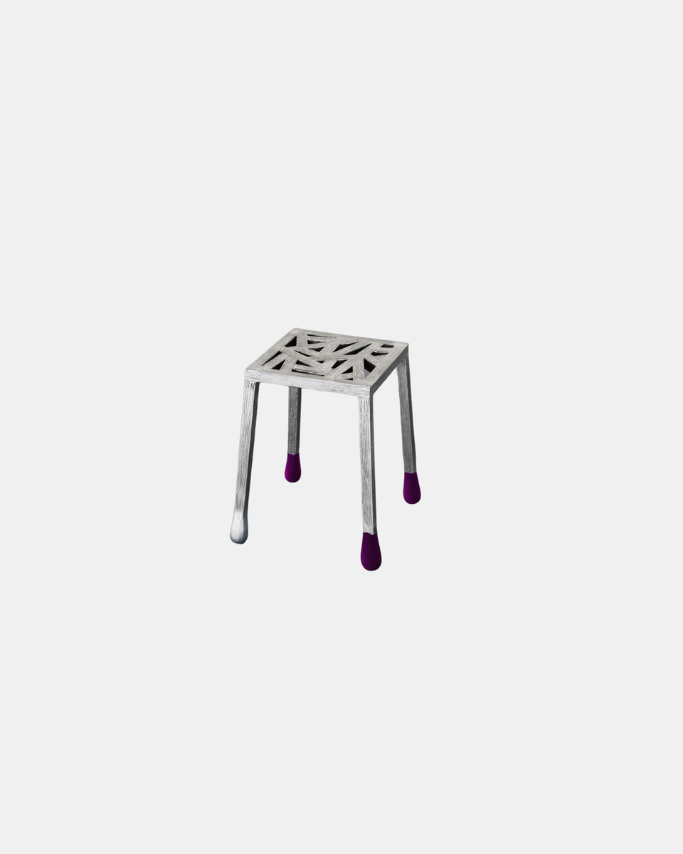 MATCHSTICK PINK THREE STOOL