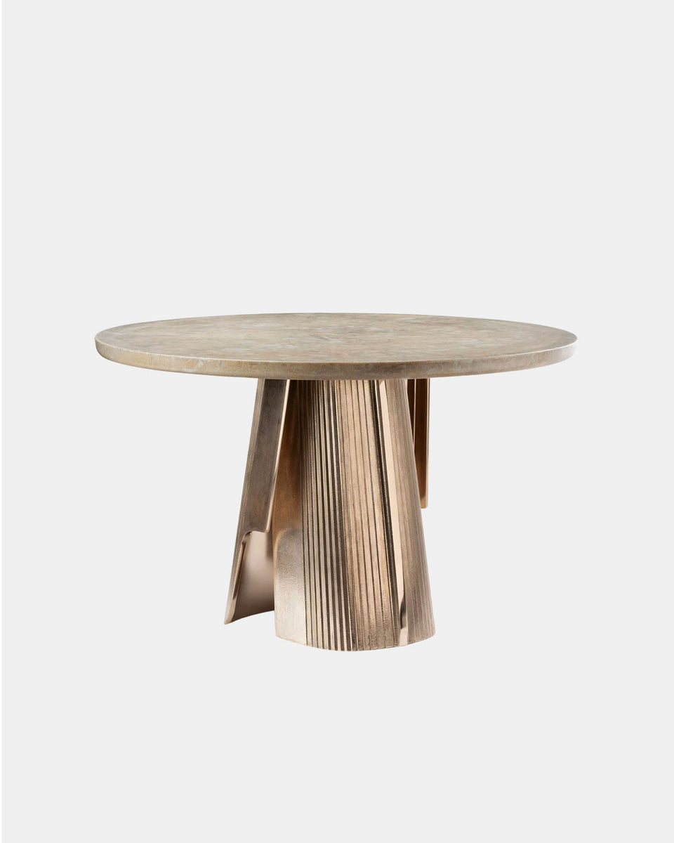 PROMONTORY CAST MINERAL DINING TABLE NO. 1