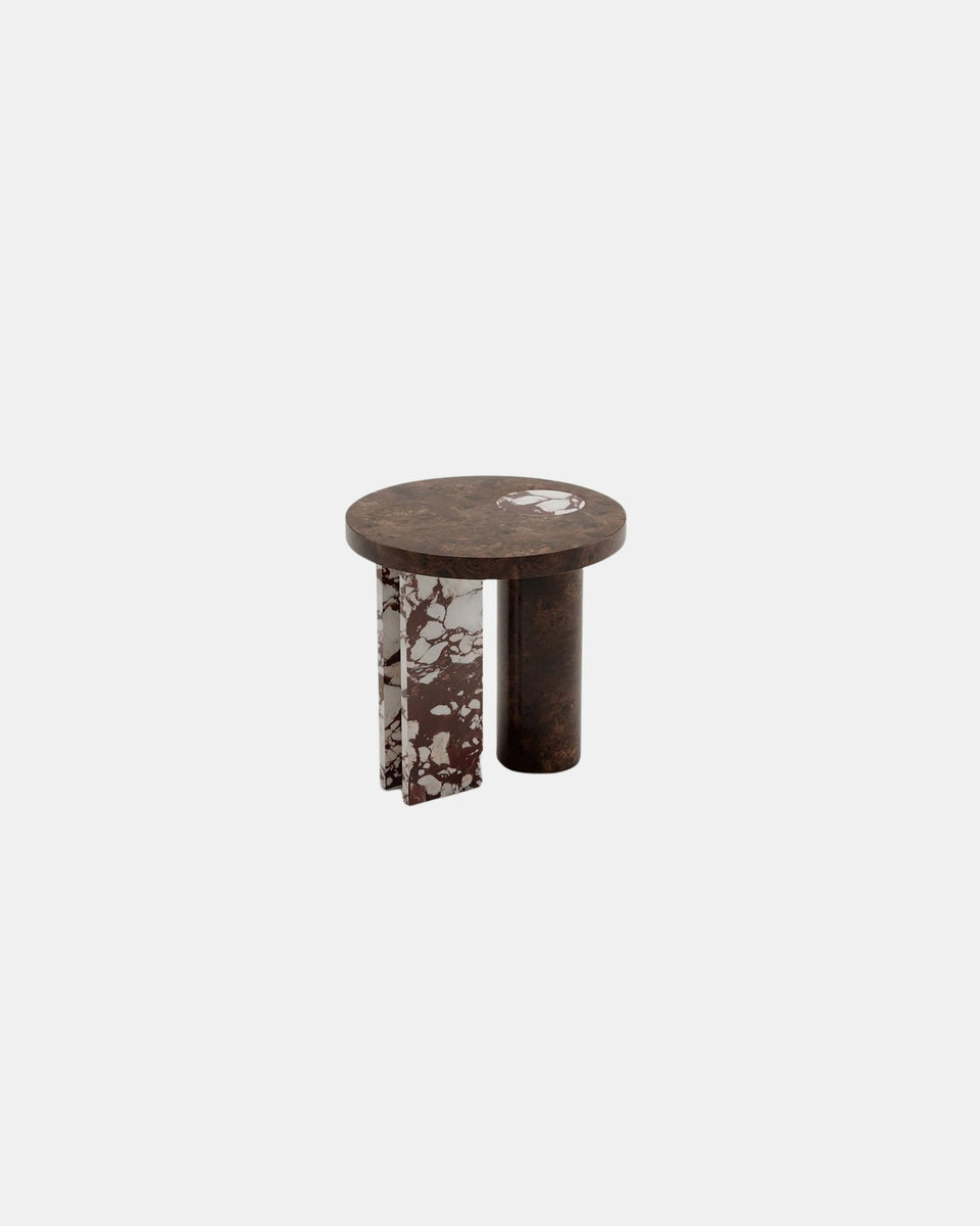 SALVANTE S1 CALACATTA VIOLA MARBLE SIDE TABLE