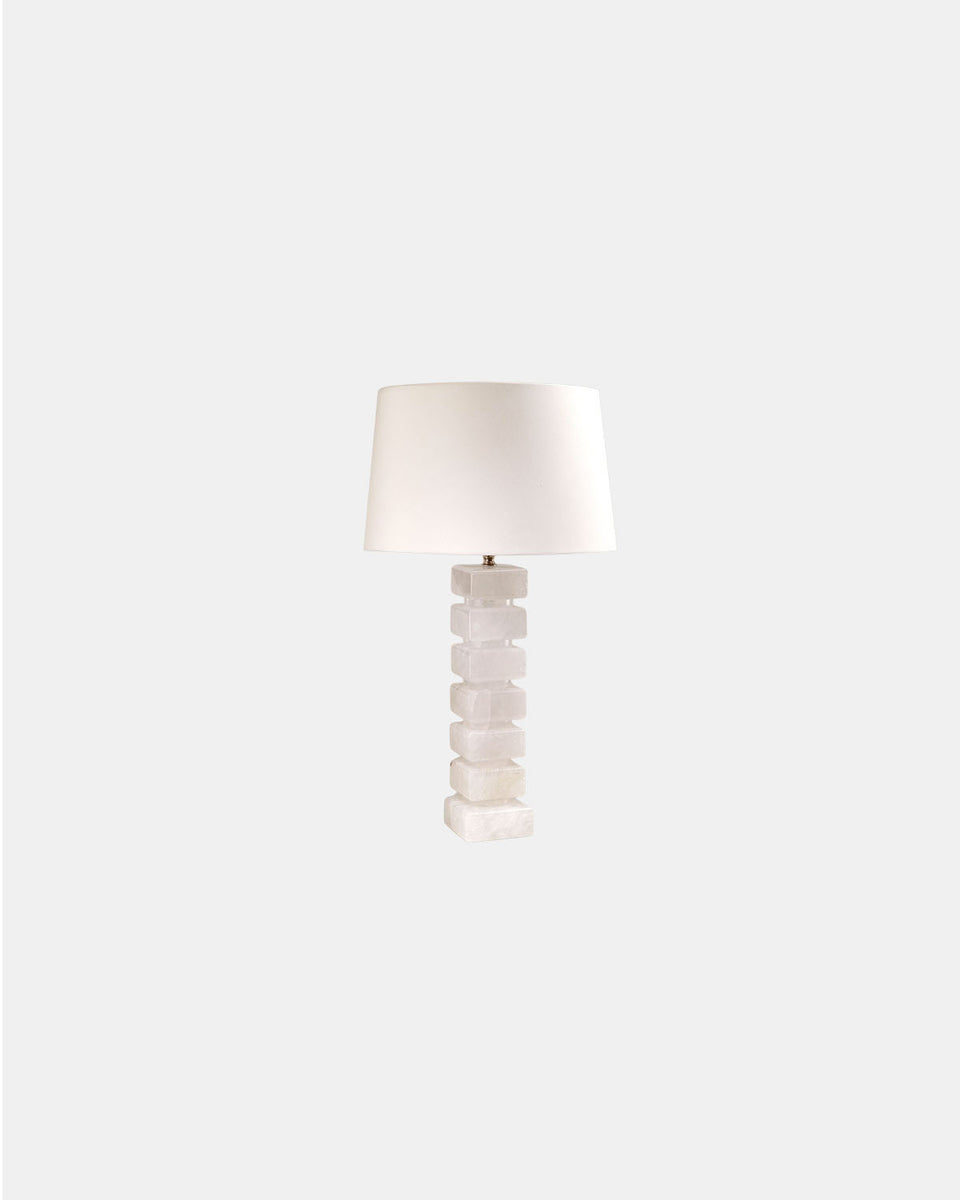 ROCK CRYSTAL COLUMN TABLE LAMP